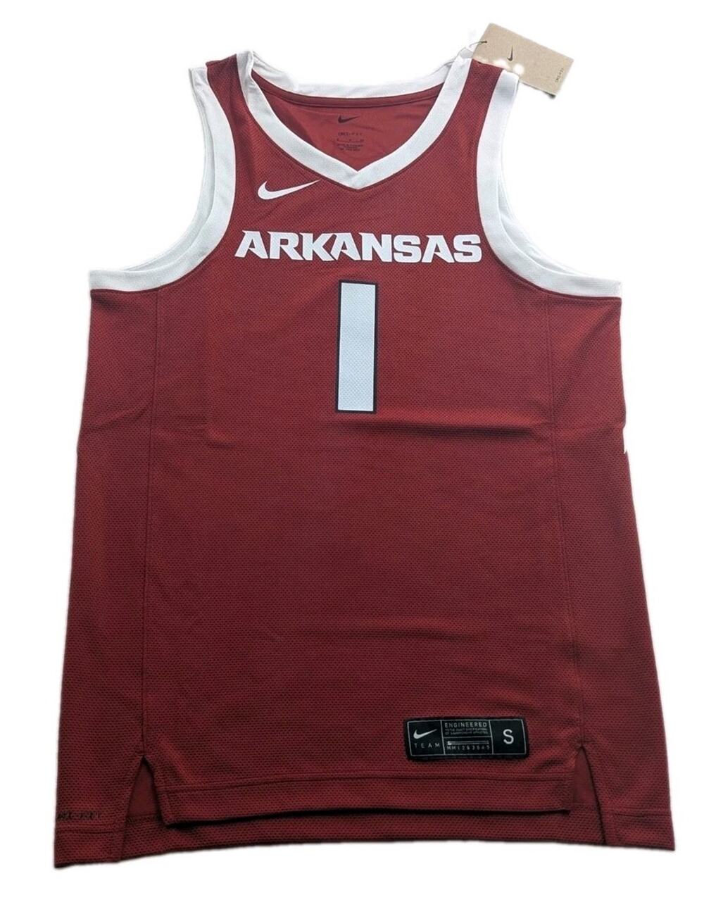 Nike Dri-Fit Arkansas Razorbacks NCAA Mens Small Basketball Jersey NWT